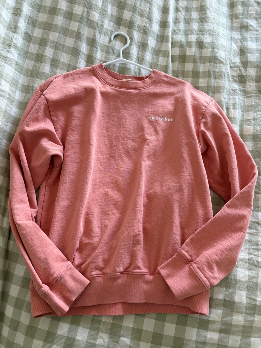 Sporty & Rich Coral Pink Crewneck Sweatshirt